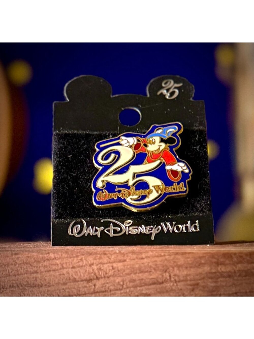 Disney Sorcerer Mickey Mouse 25th Anniversary Enamel Pin | WDW